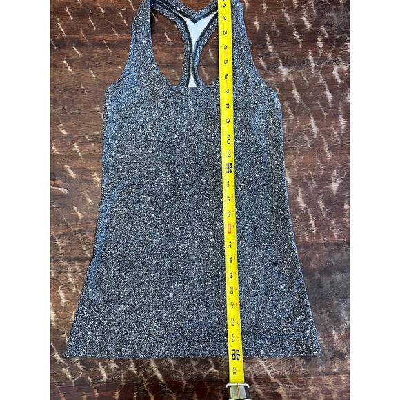 Lululemon White and Gray speck Racerback Tanktop Women’s Activewear Size Small/2 - Picture 5 of 5